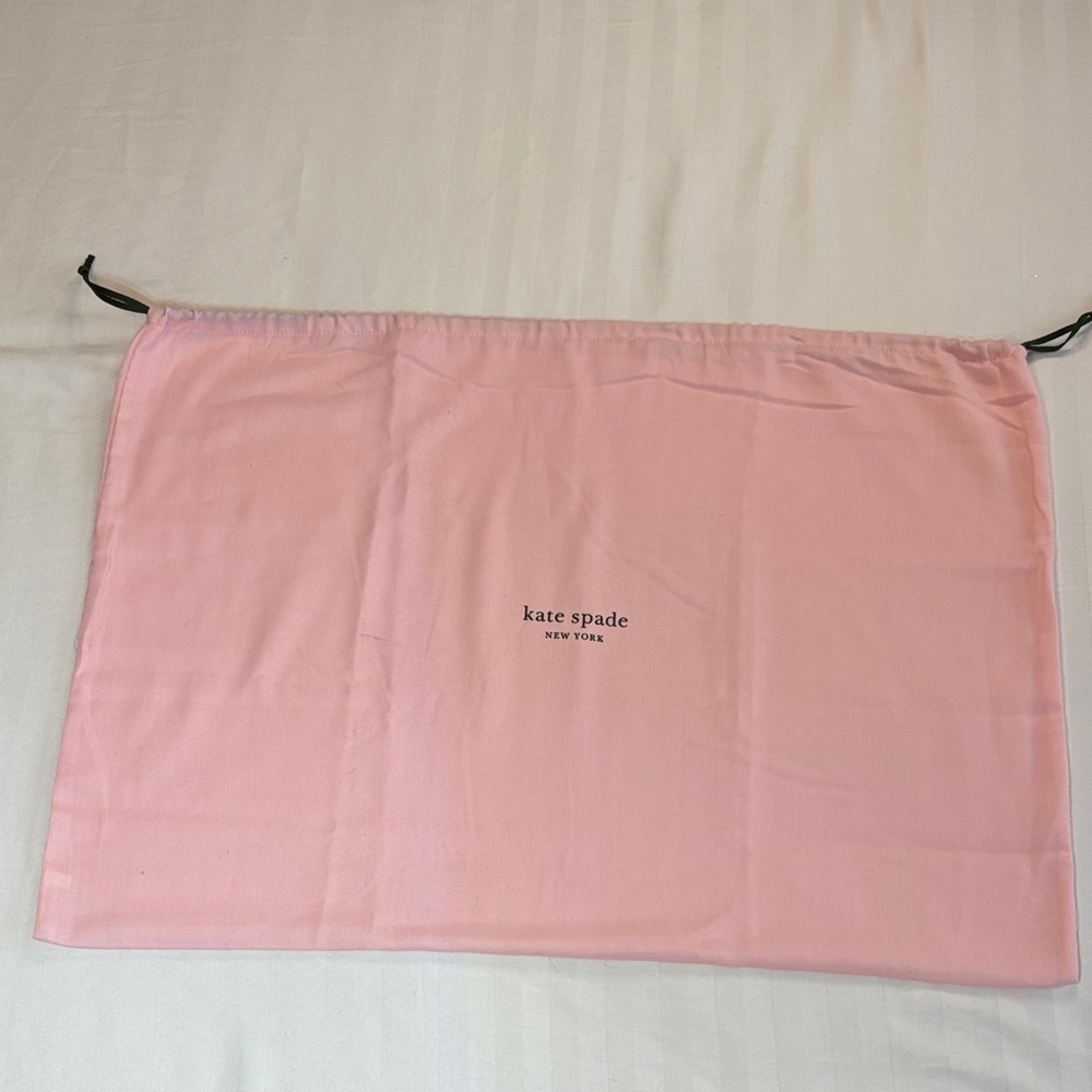 Kate Spade New Logo Pink XL Large Drawstring Dust Bag - Picture 2 of 6